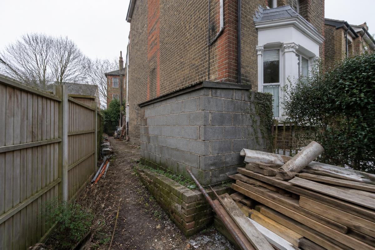 Typical London property site requiring clearance before building work