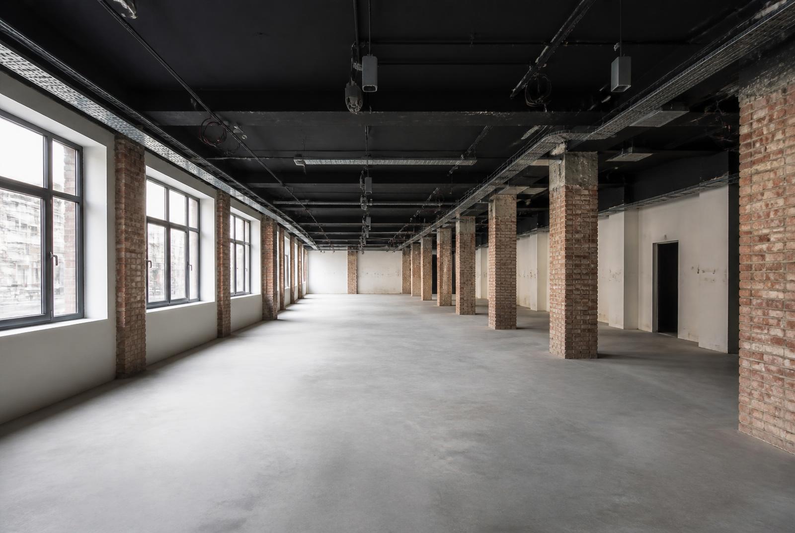 Illustrative clean London commercial shell ready for refurbishment